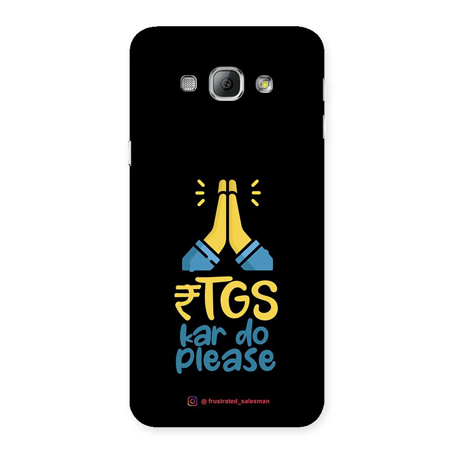 RTGS Kar Do Please Black Back Case for Galaxy A8