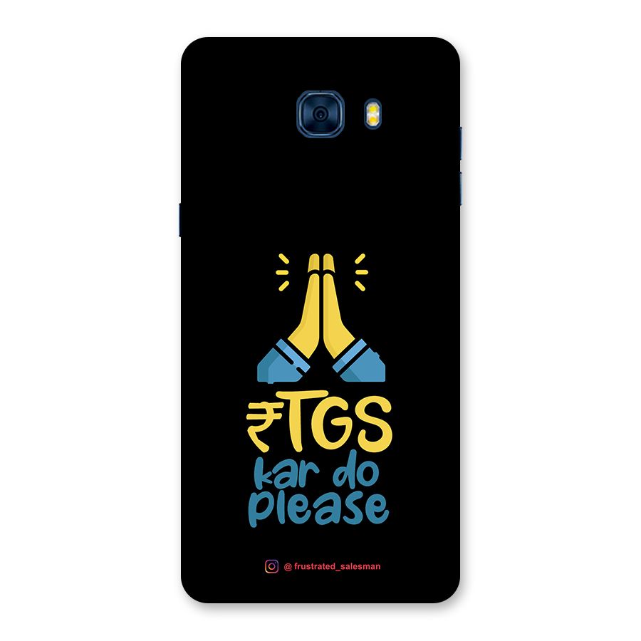 RTGS Kar Do Please Black Back Case for Galaxy C7 Pro