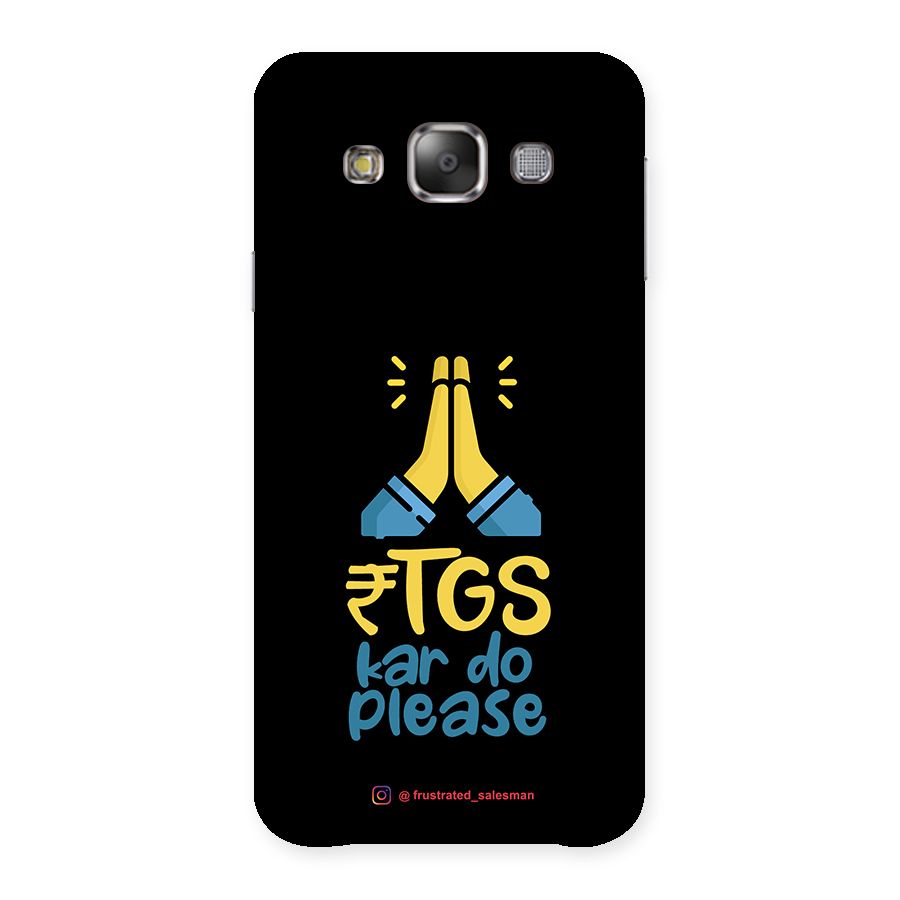 RTGS Kar Do Please Black Back Case for Galaxy E7