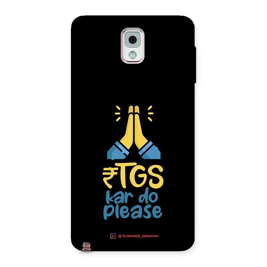 RTGS Kar Do Please Black Back Case for Galaxy Note 3