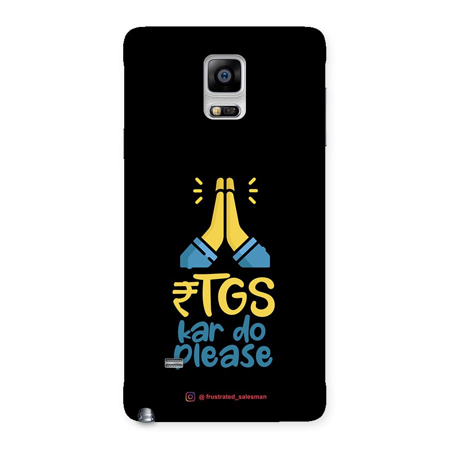 RTGS Kar Do Please Black Back Case for Galaxy Note 4