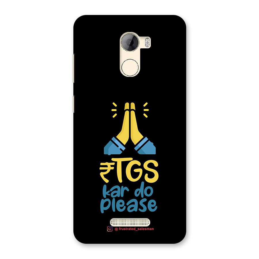 RTGS Kar Do Please Black Back Case for Gionee A1 LIte