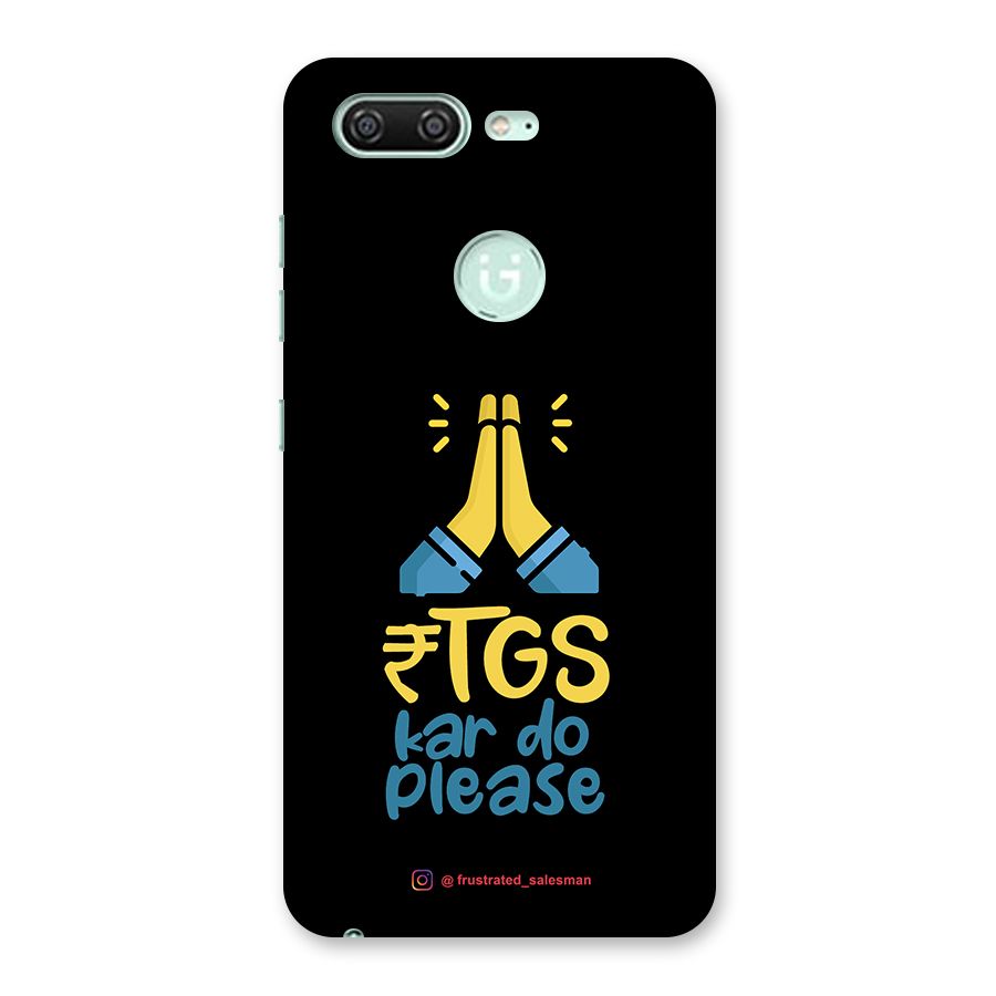RTGS Kar Do Please Black Back Case for Gionee S10
