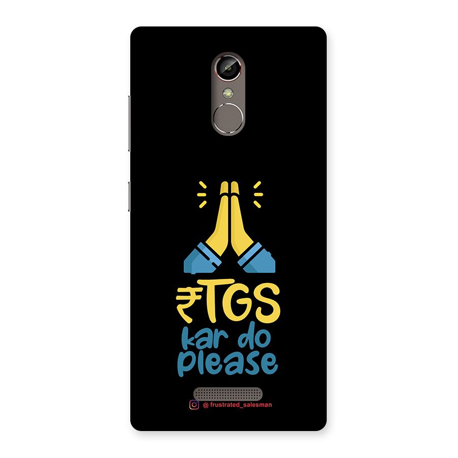 RTGS Kar Do Please Black Back Case for Gionee S6s