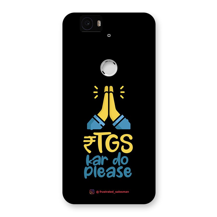 RTGS Kar Do Please Black Back Case for Google Nexus-6P