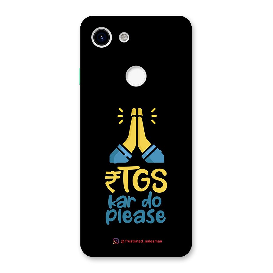 RTGS Kar Do Please Black Back Case for Google Pixel 3