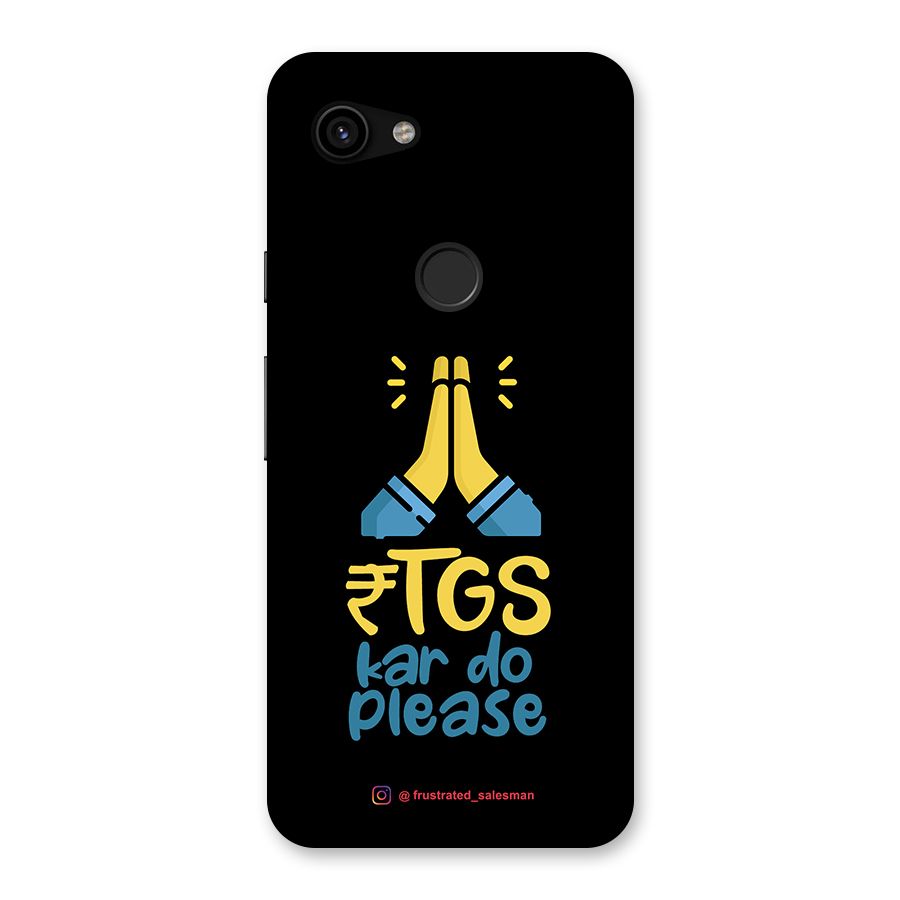 RTGS Kar Do Please Black Back Case for Google Pixel 3a