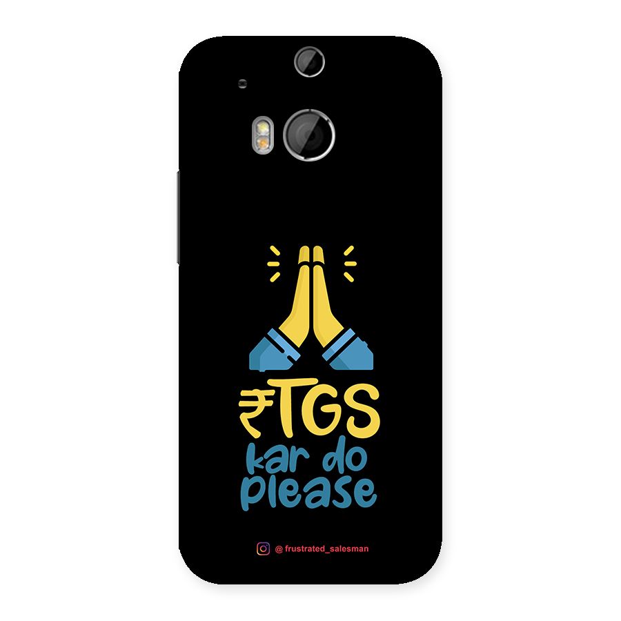 RTGS Kar Do Please Black Back Case for HTC One M8