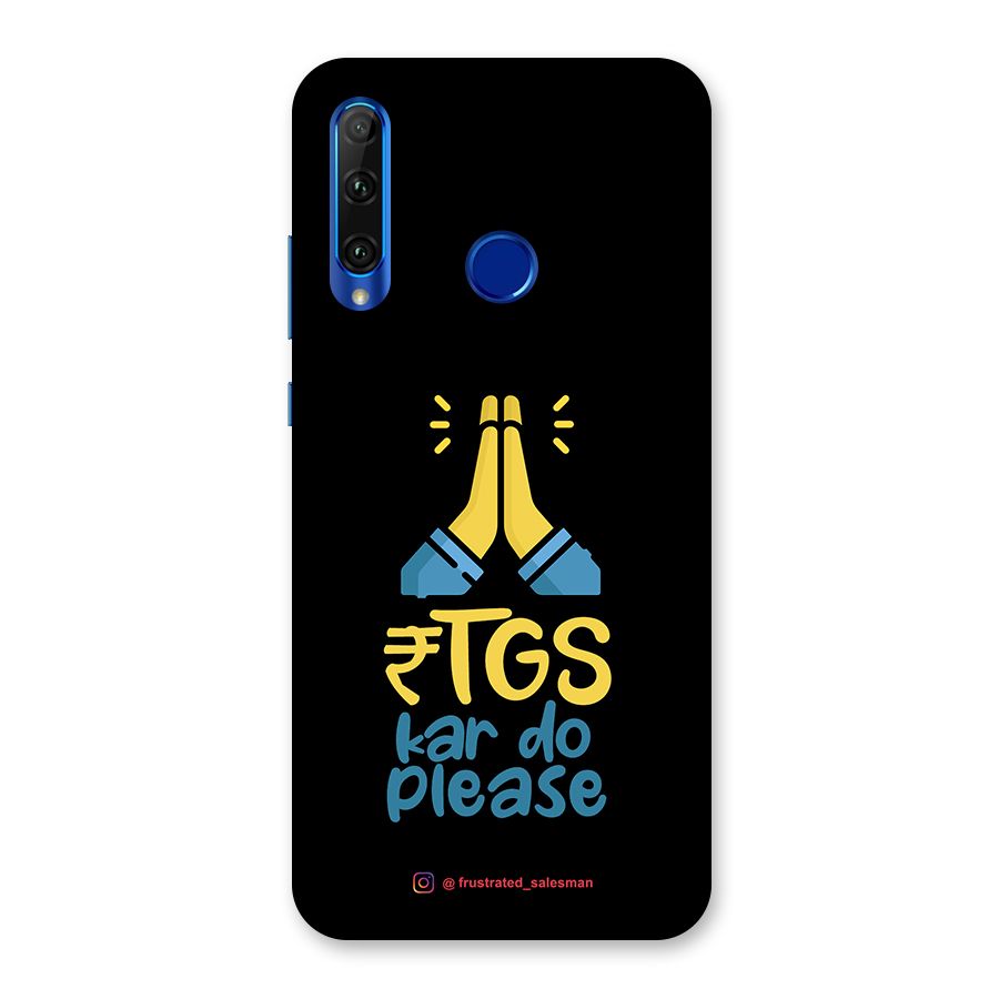 RTGS Kar Do Please Black Back Case for Honor 20i