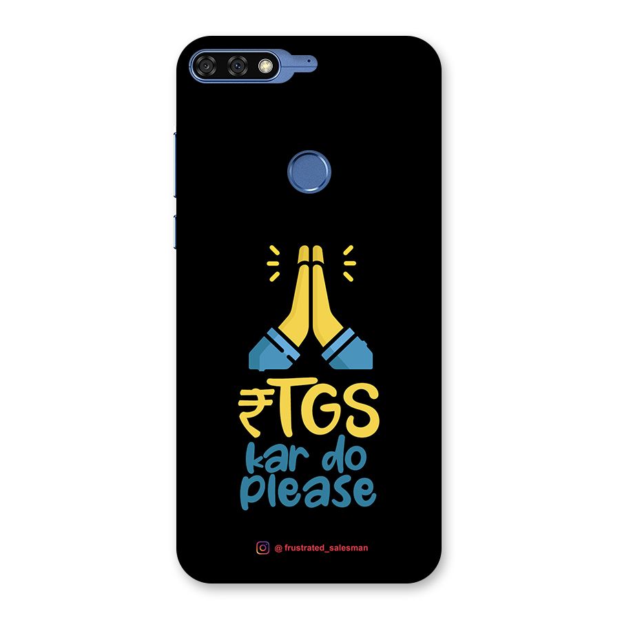 RTGS Kar Do Please Black Back Case for Honor 7C
