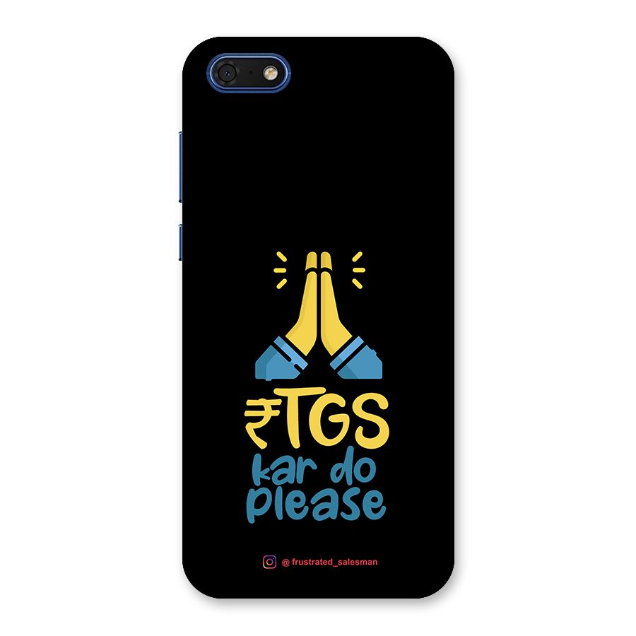 RTGS Kar Do Please Black Back Case for Honor 7s