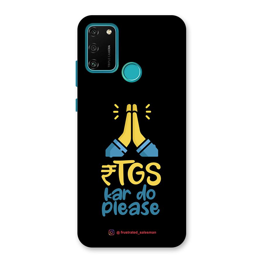 RTGS Kar Do Please Black Back Case for Honor 9A