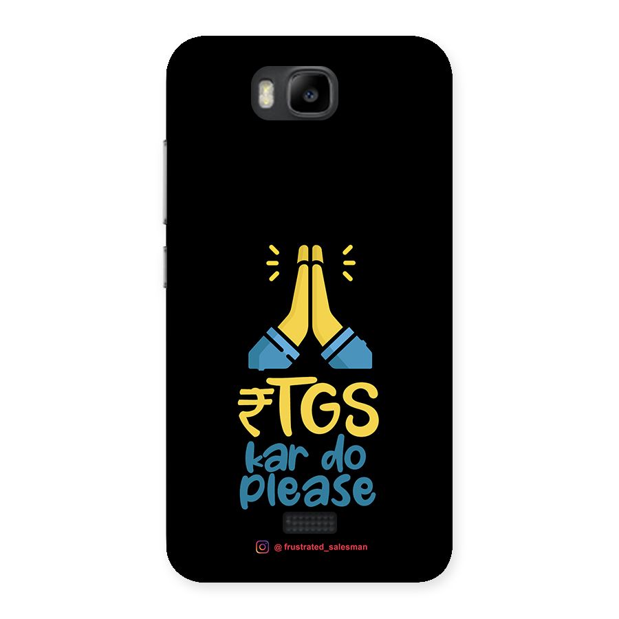 RTGS Kar Do Please Black Back Case for Honor Bee