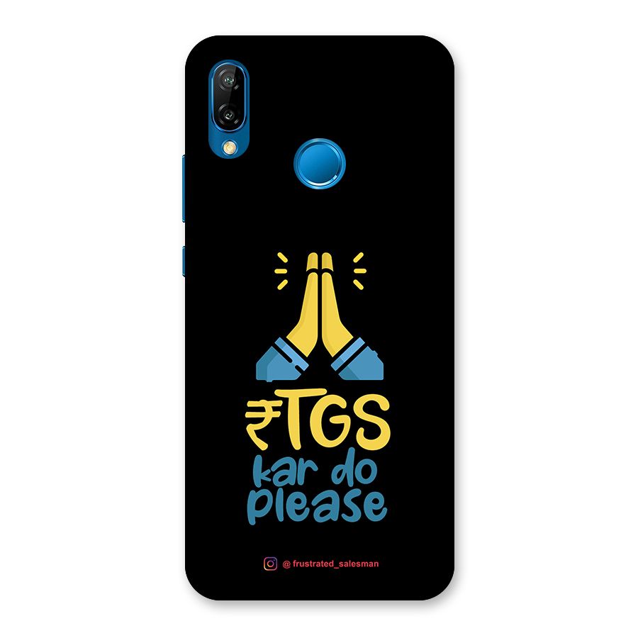 RTGS Kar Do Please Black Back Case for Huawei P20 Lite