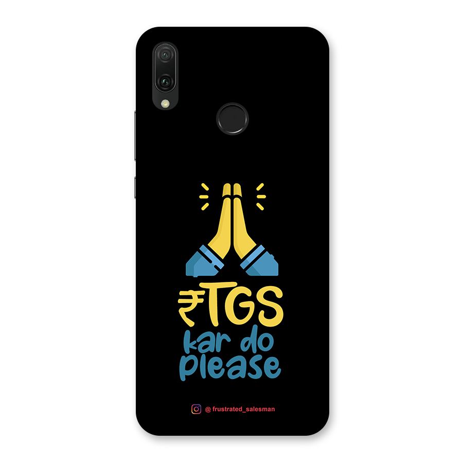 RTGS Kar Do Please Black Back Case for Huawei Y9 (2019)