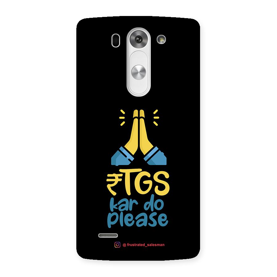 RTGS Kar Do Please Black Back Case for LG G3 Beat