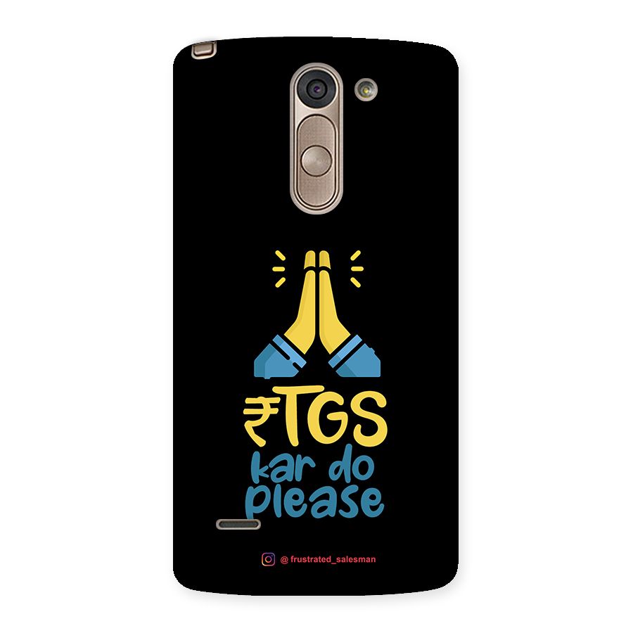 RTGS Kar Do Please Black Back Case for LG G3 Stylus