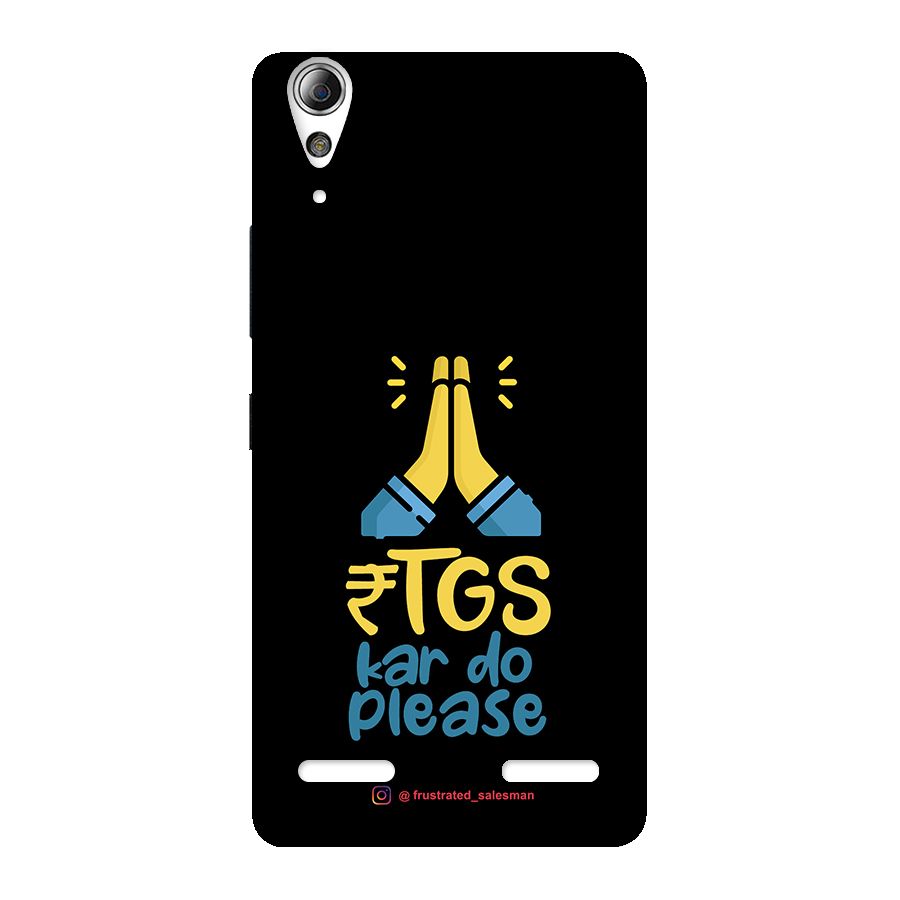 RTGS Kar Do Please Black Back Case for Lenovo A6000 Plus