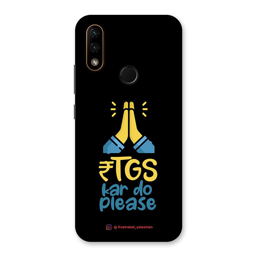 RTGS Kar Do Please Black Back Case for Lenovo A6 Note