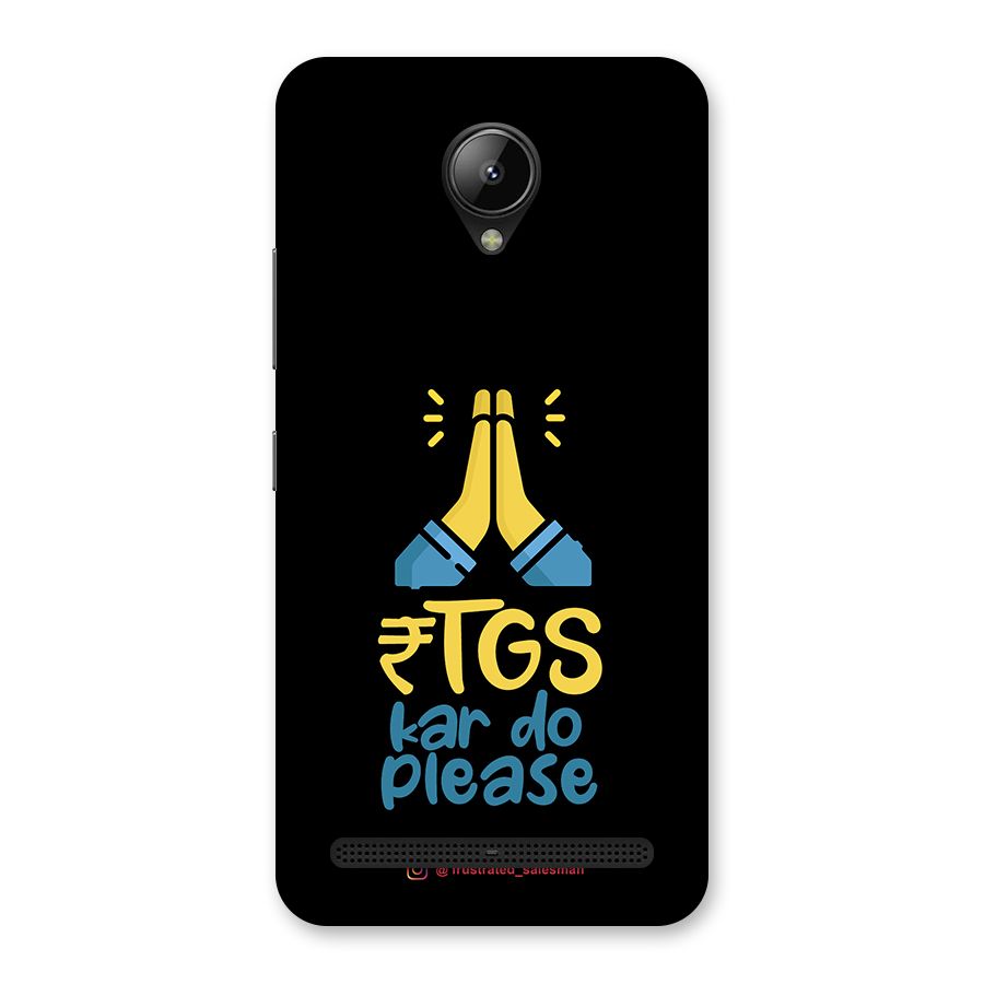 RTGS Kar Do Please Black Back Case for Lenovo C2