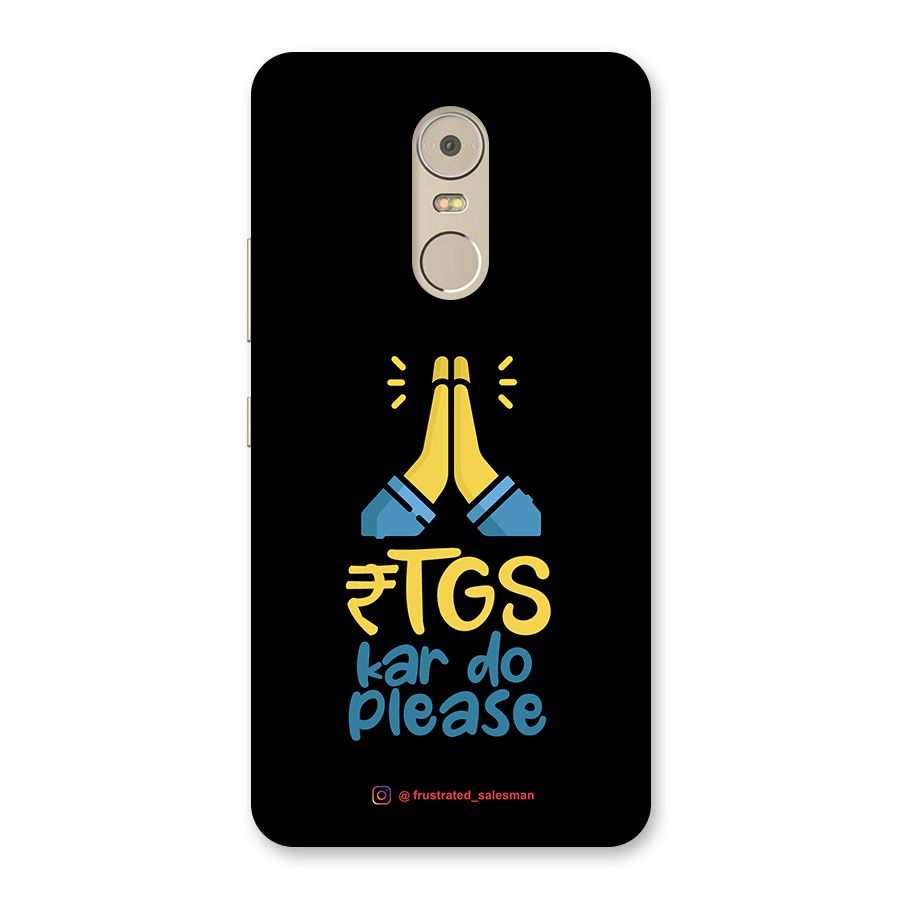 RTGS Kar Do Please Black Back Case for Lenovo K6 Note