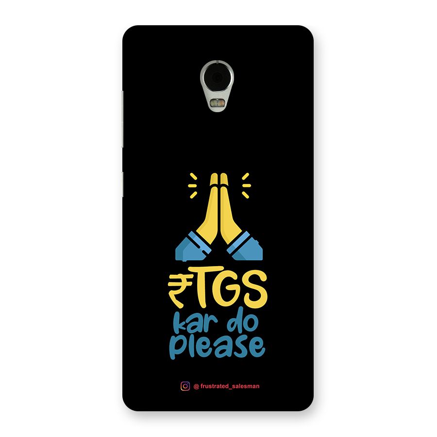 RTGS Kar Do Please Black Back Case for Lenovo Vibe P1