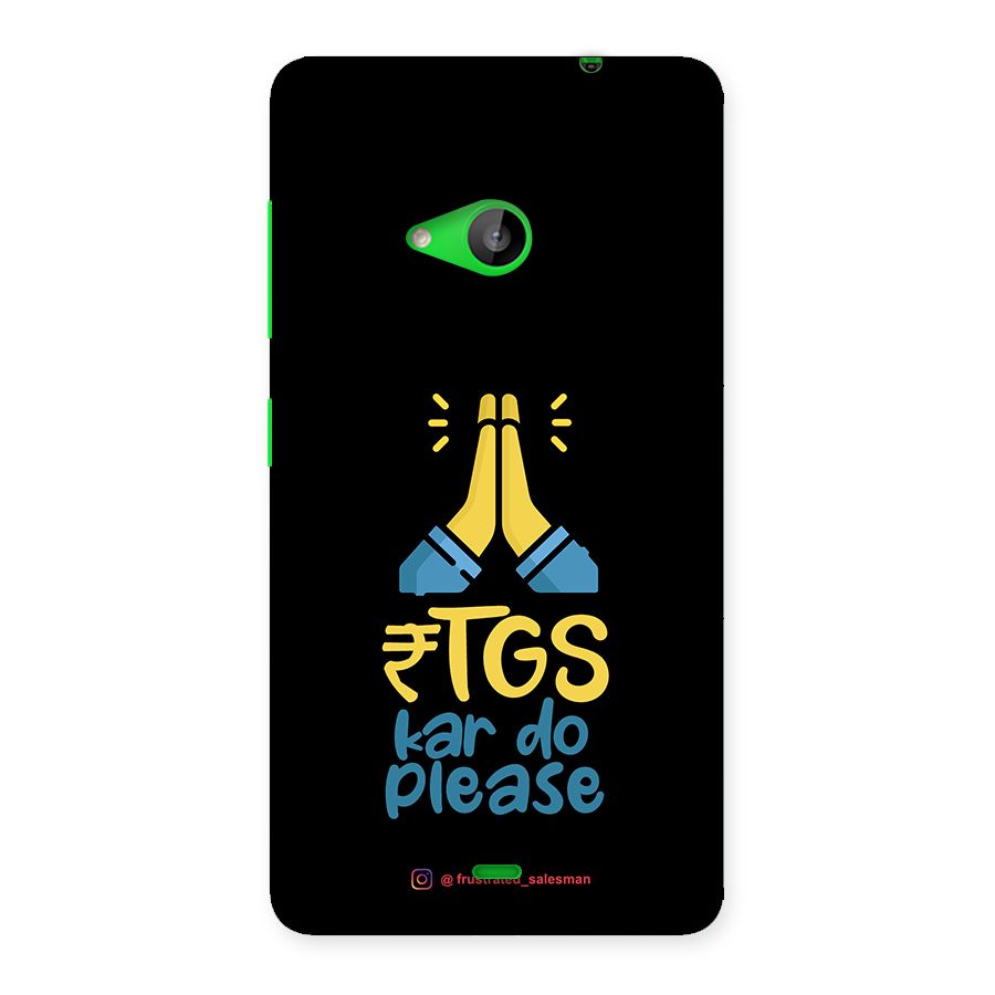 RTGS Kar Do Please Black Back Case for Lumia 535