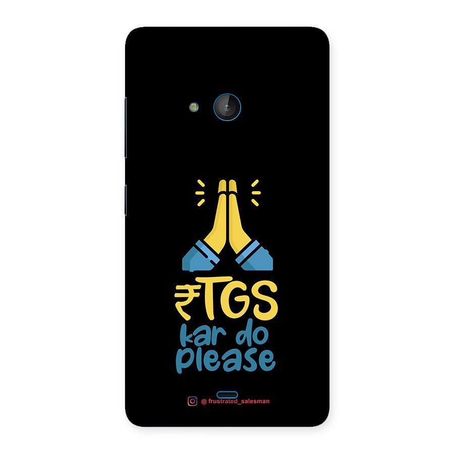 RTGS Kar Do Please Black Back Case for Lumia 540