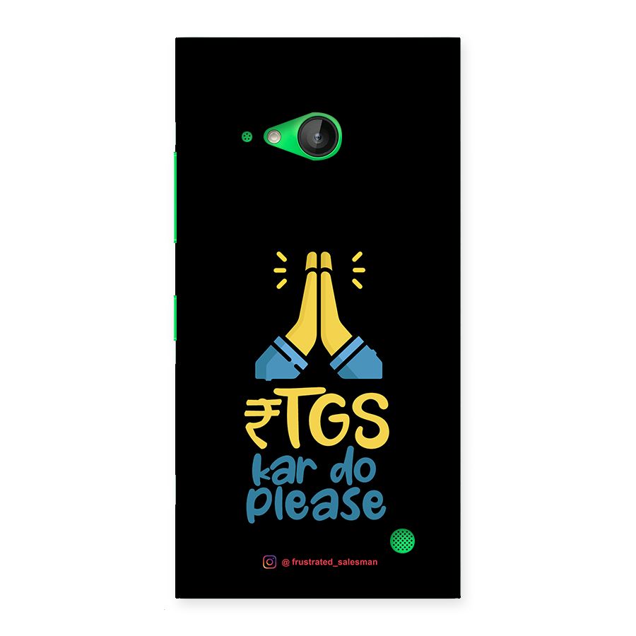 RTGS Kar Do Please Black Back Case for Lumia 730