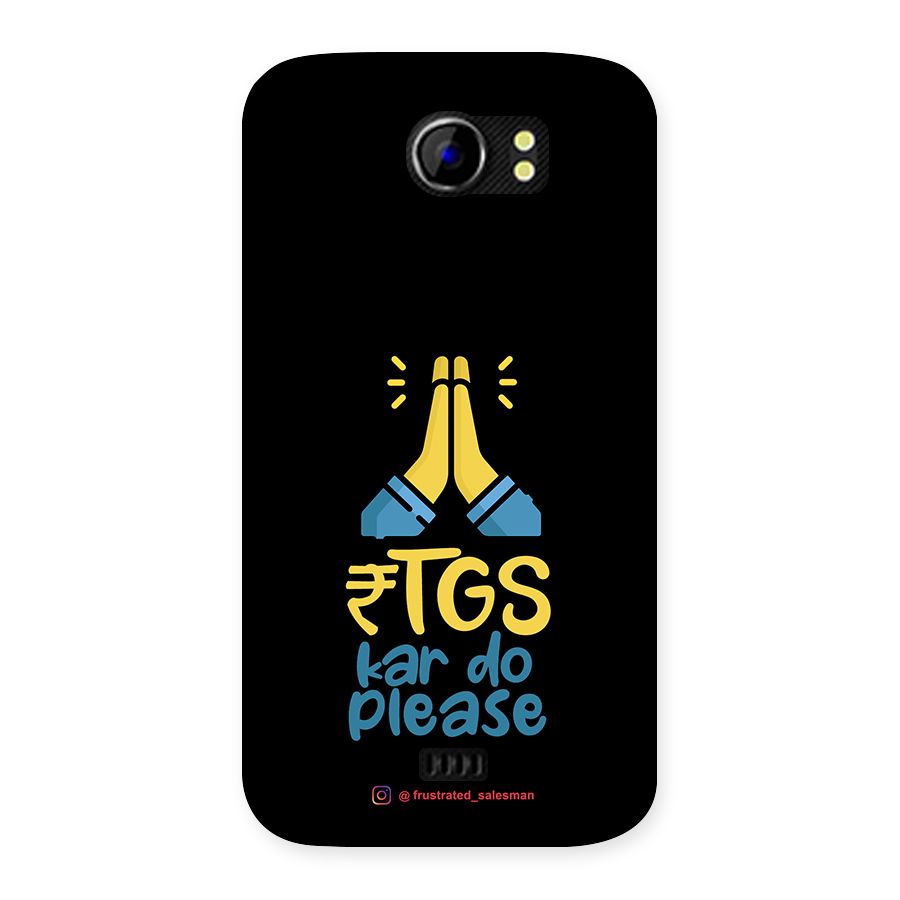 RTGS Kar Do Please Black Back Case for Micromax Canvas 2 A110