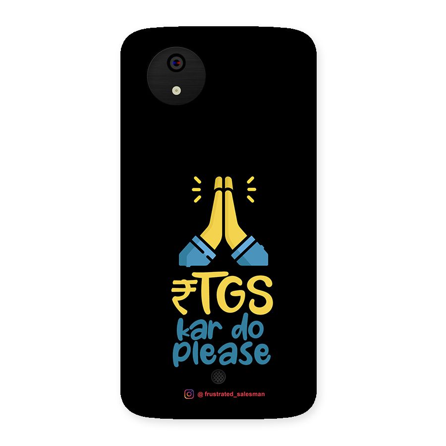 RTGS Kar Do Please Black Back Case for Micromax Canvas A1