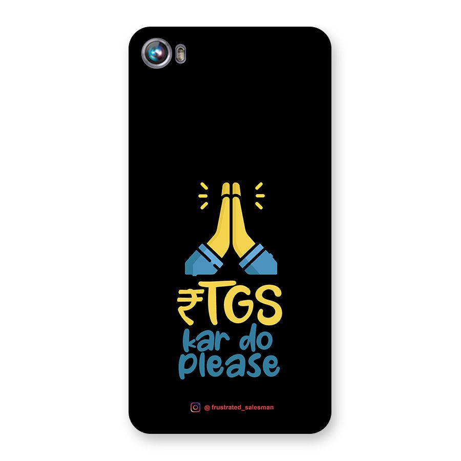 RTGS Kar Do Please Black Back Case for Micromax Canvas Fire 4 A107