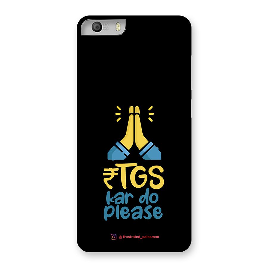 RTGS Kar Do Please Black Back Case for Micromax Canvas Knight 2