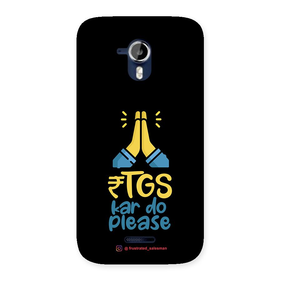 RTGS Kar Do Please Black Back Case for Micromax Canvas Magnus A117