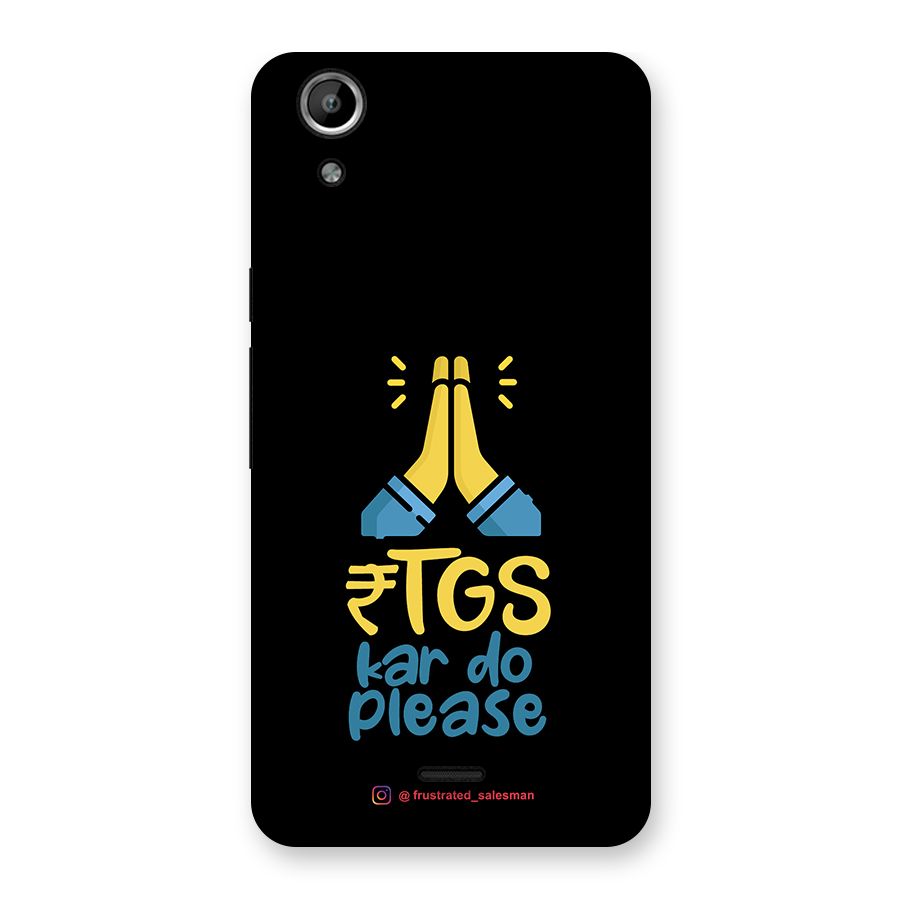 RTGS Kar Do Please Black Back Case for Micromax Canvas Selfie Lens Q345