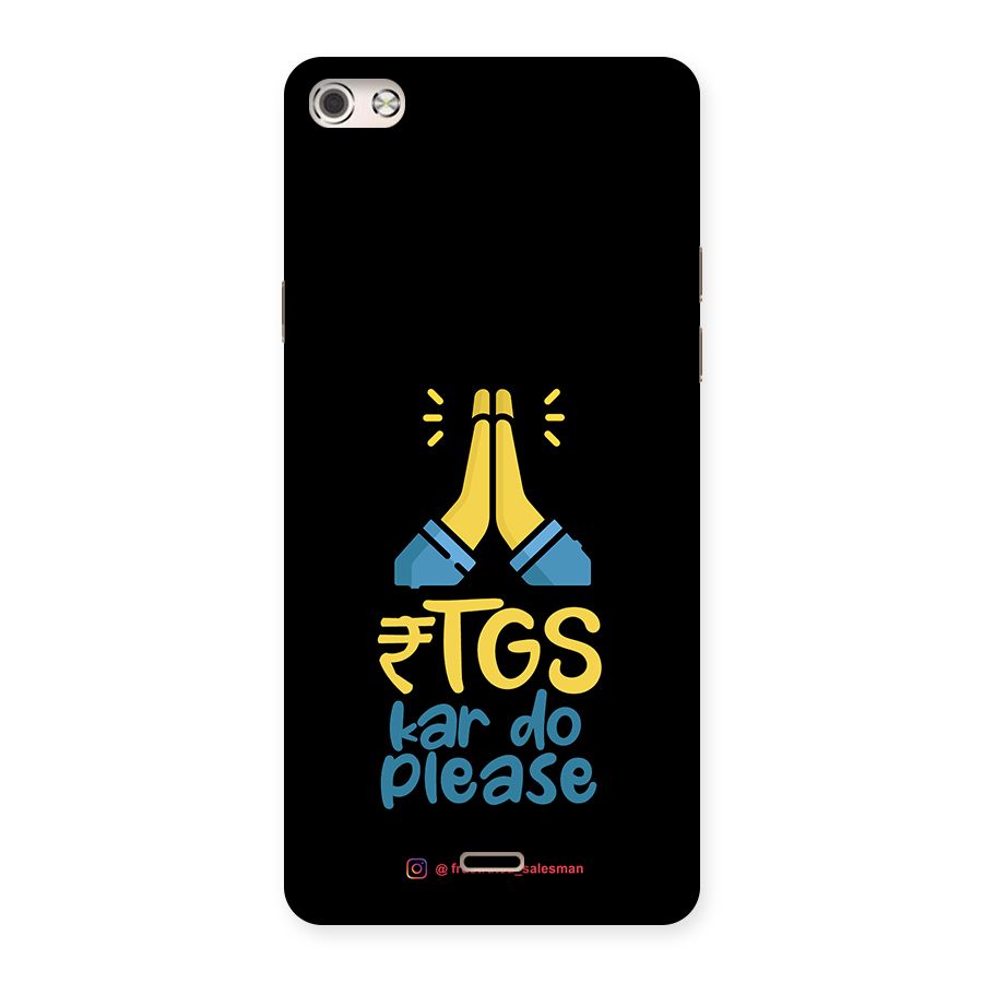 RTGS Kar Do Please Black Back Case for Micromax Canvas Silver 5