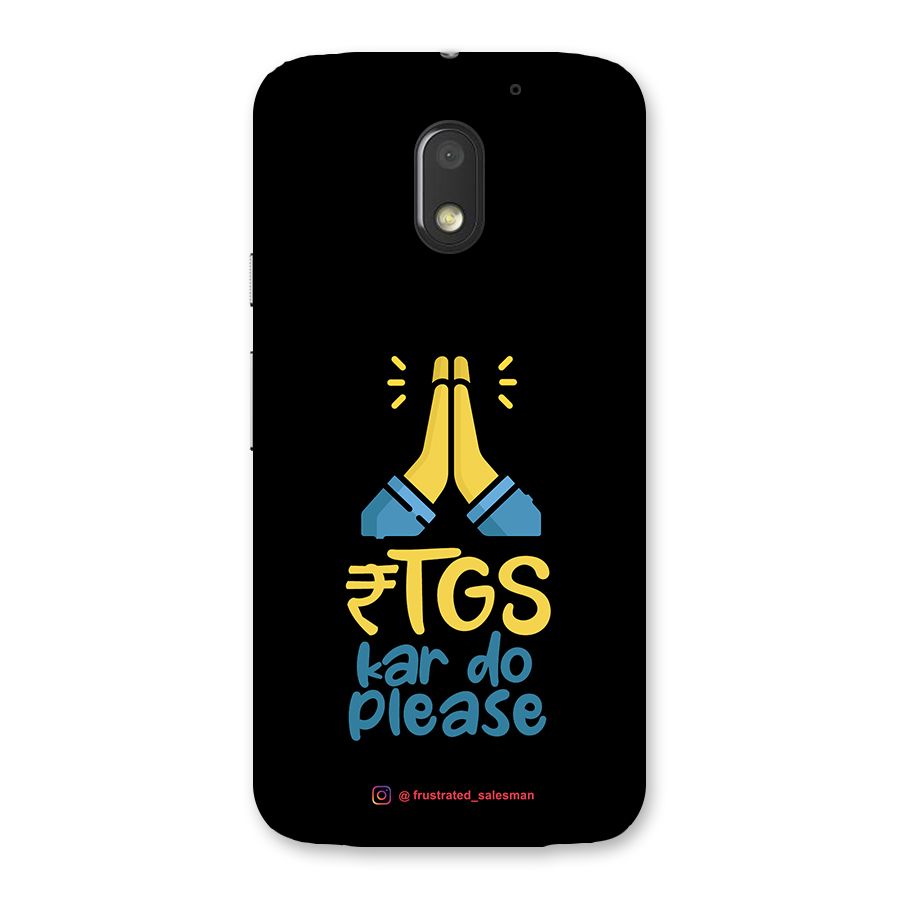 RTGS Kar Do Please Black Back Case for Moto E3 Power
