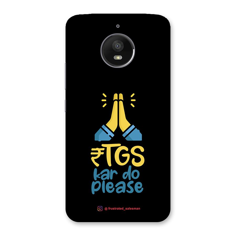 RTGS Kar Do Please Black Back Case for Moto E4 Plus