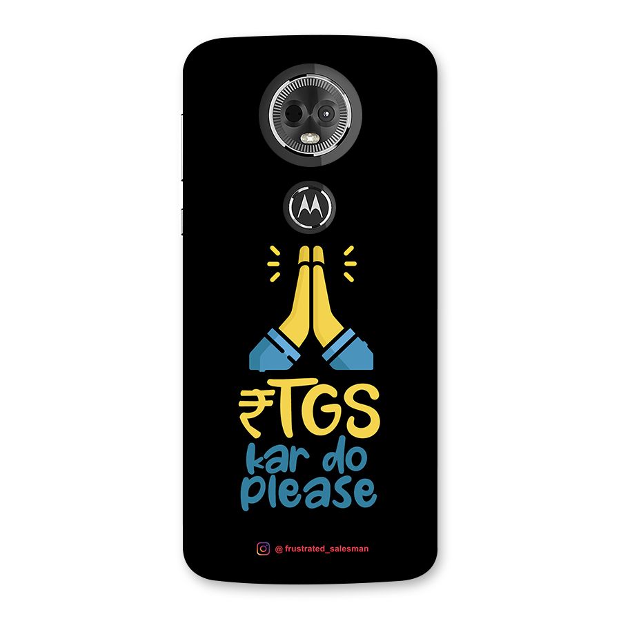 RTGS Kar Do Please Black Back Case for Moto E5 Plus