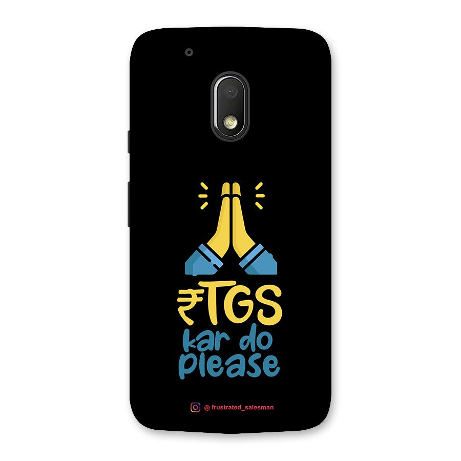 RTGS Kar Do Please Black Back Case for Moto G4 Play