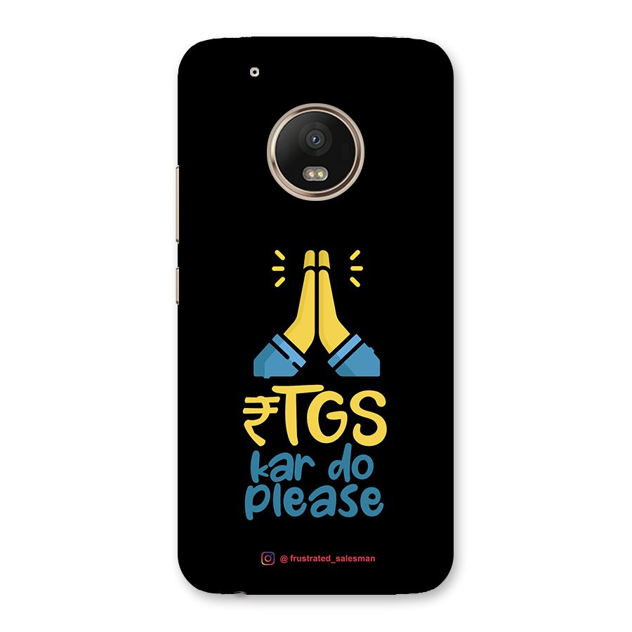 RTGS Kar Do Please Black Back Case for Moto G5 Plus