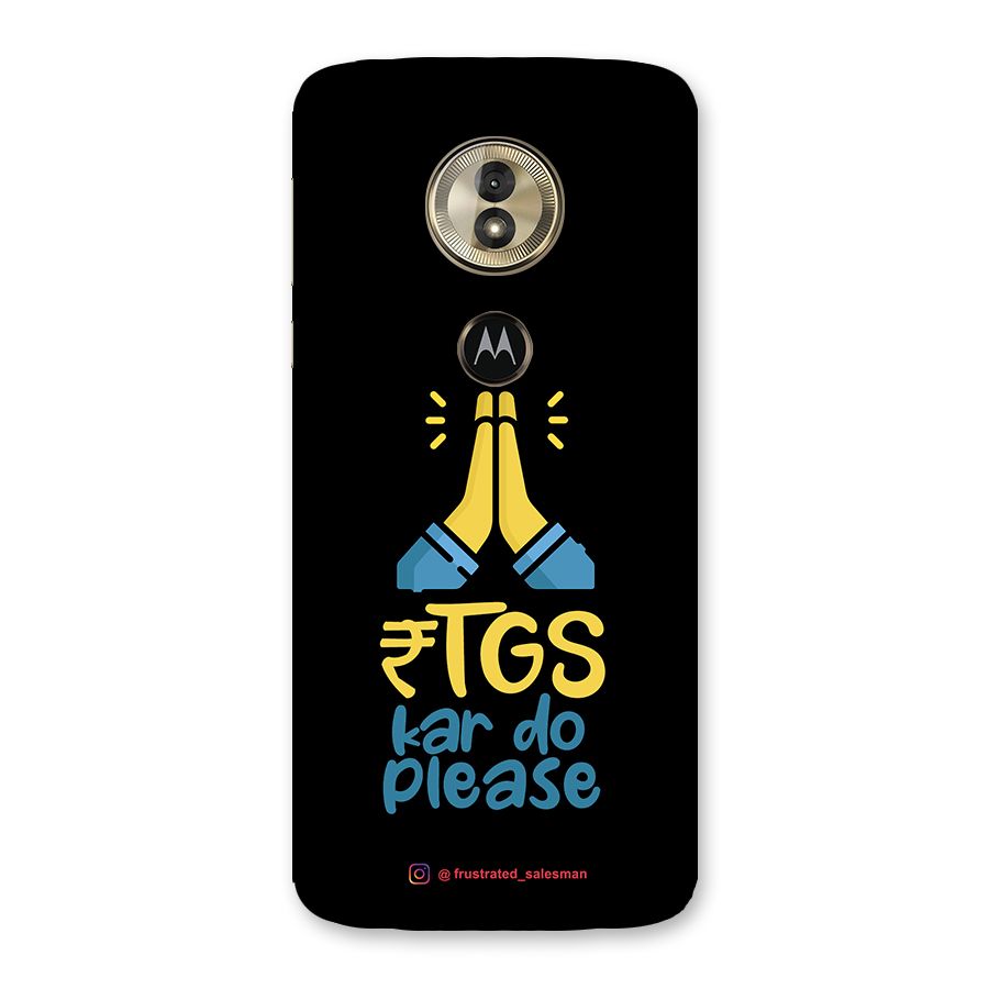 RTGS Kar Do Please Black Back Case for Moto G6 Play