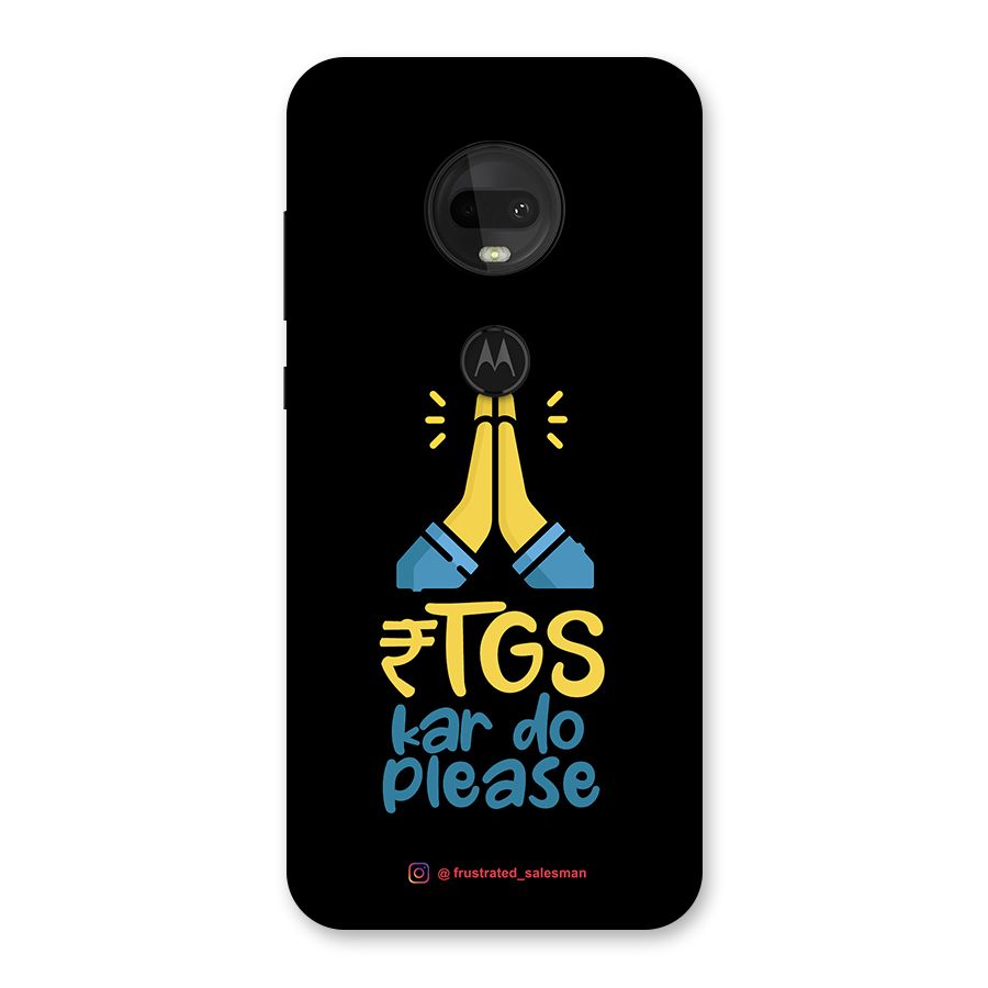 RTGS Kar Do Please Black Back Case for Moto G7
