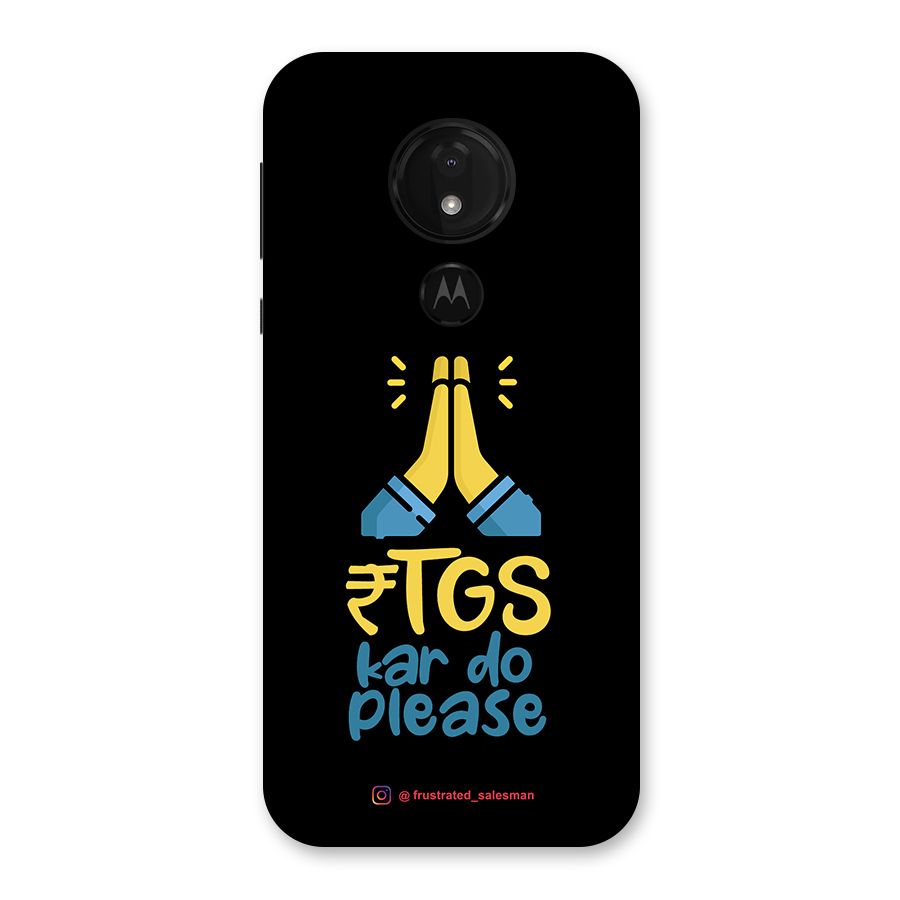 RTGS Kar Do Please Black Back Case for Moto G7 Power