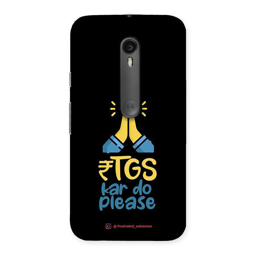 RTGS Kar Do Please Black Back Case for Moto G Turbo