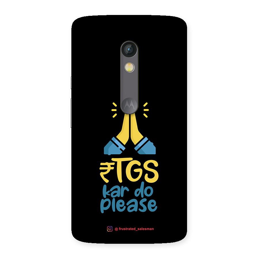 RTGS Kar Do Please Black Back Case for Moto X Play