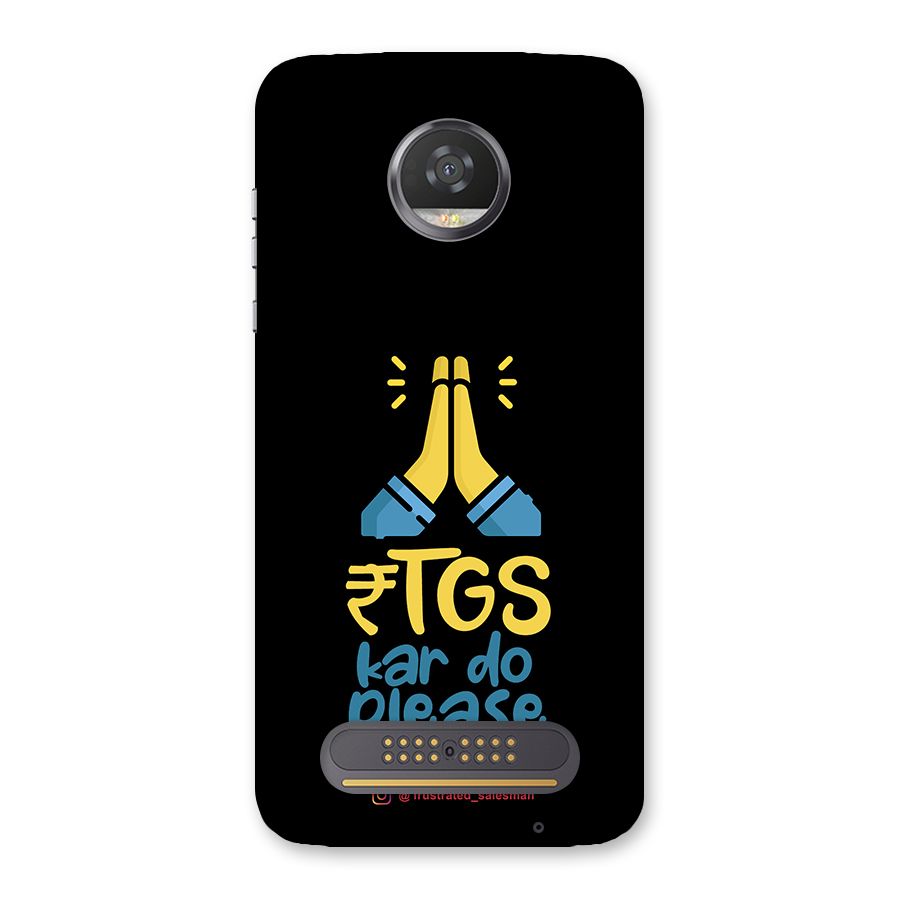 RTGS Kar Do Please Black Back Case for Moto Z2 Play