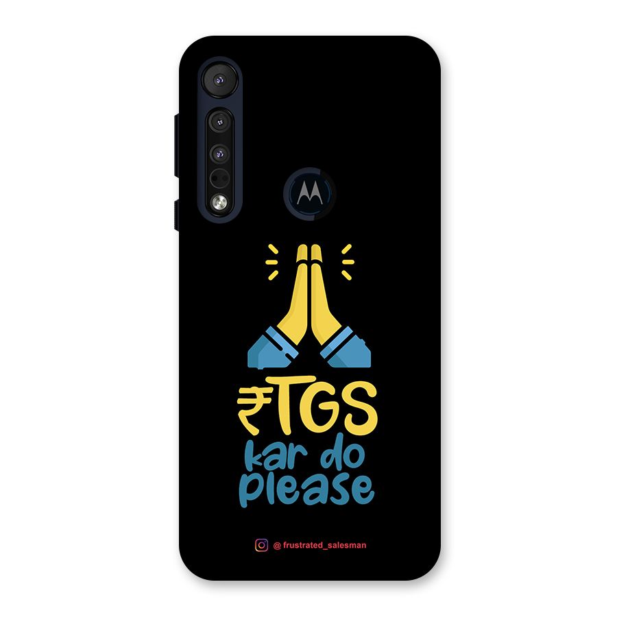 RTGS Kar Do Please Black Back Case for Motorola One Macro