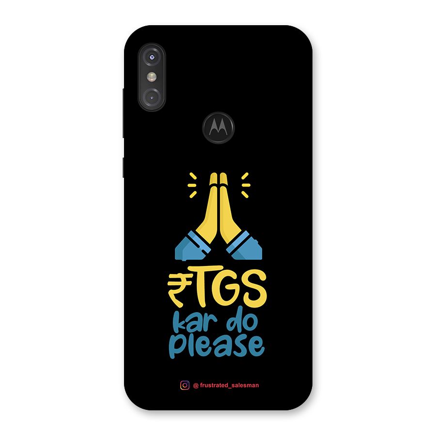 RTGS Kar Do Please Black Back Case for Motorola One Power