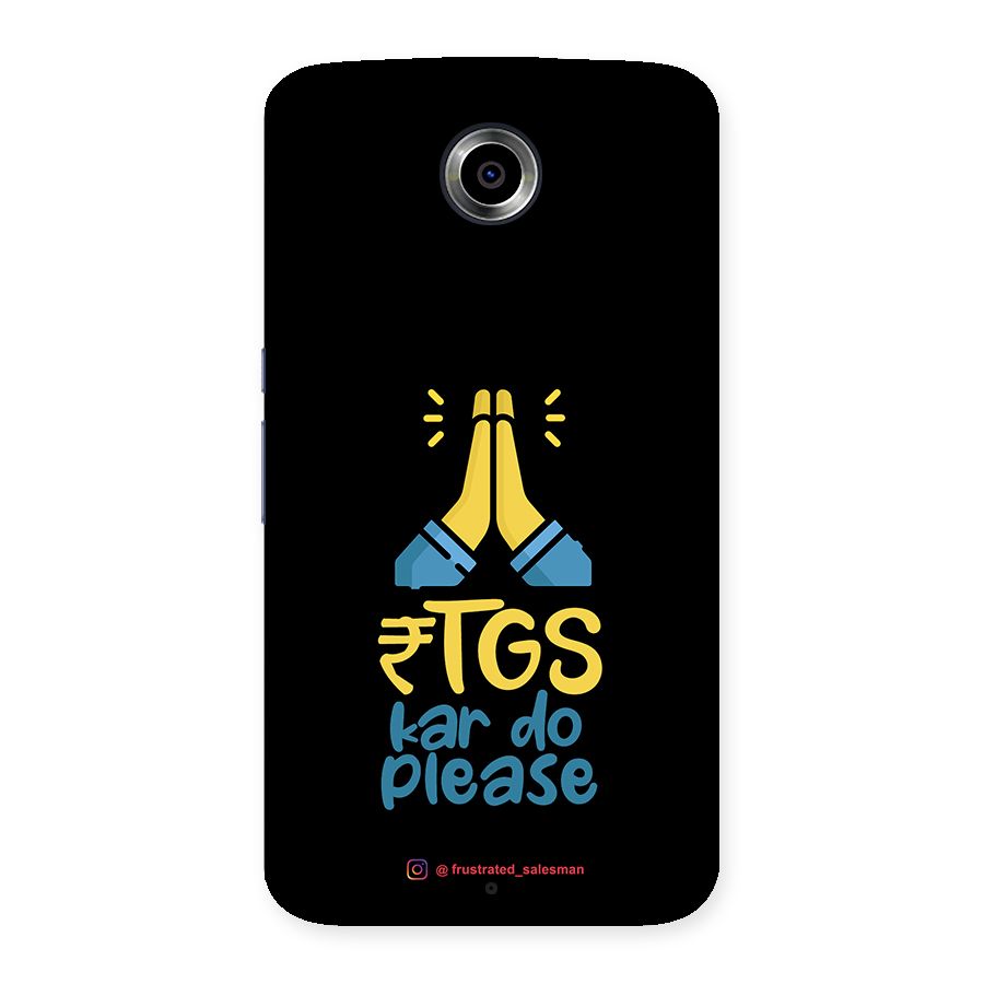 RTGS Kar Do Please Black Back Case for Nexsus 6